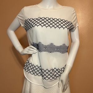 Ann Taylor Embroidered Blouse